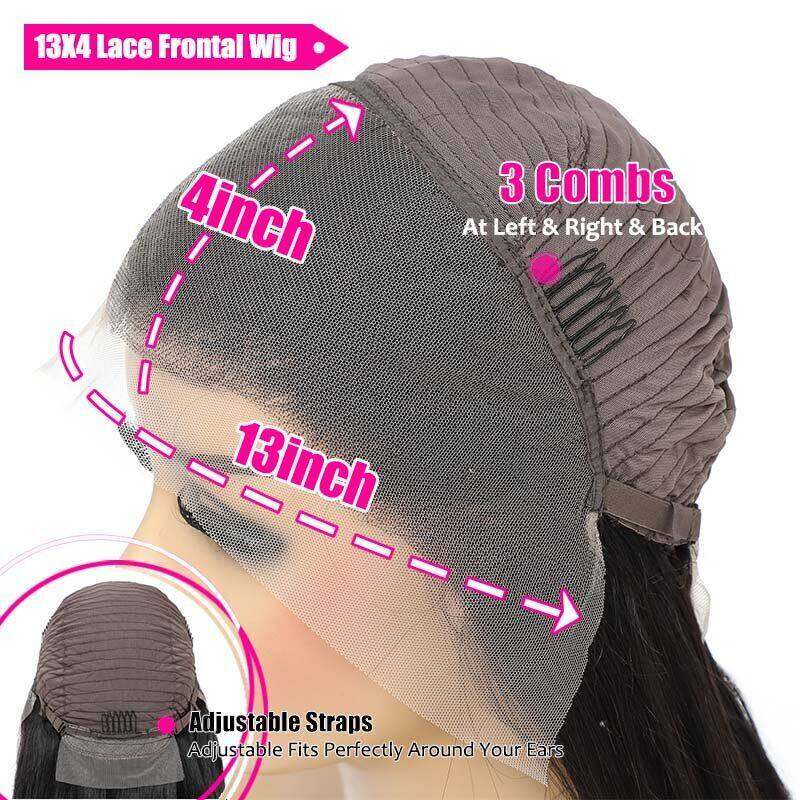 13x4 HD Transparent Lace Frontal Water Wave Wigs with Baby Hair