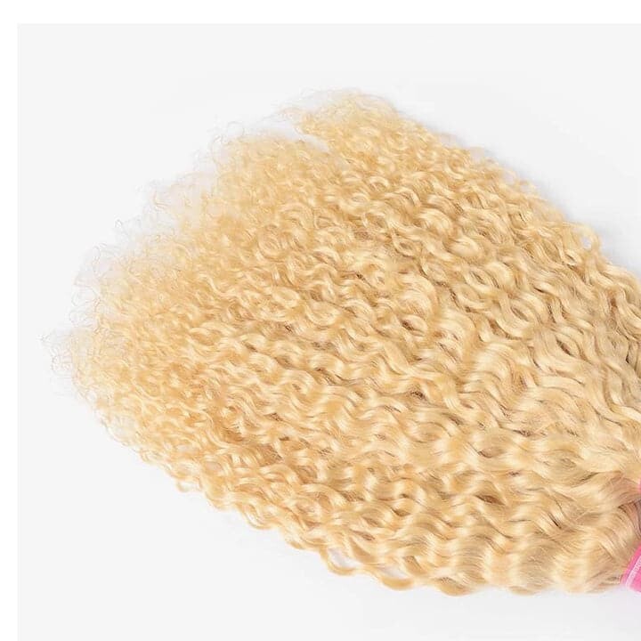 613 Blonde Water Wave 3 Bundles human hair 10A Weave Natural Color