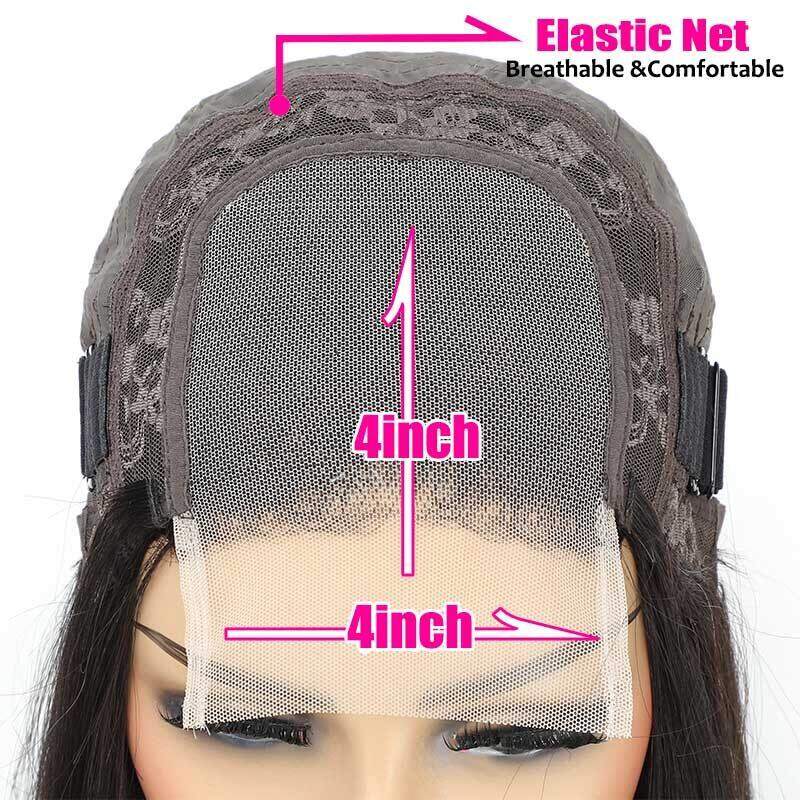 4x4 Lace Closure Wig for Black Women Straight Pre Plucked with Baby Hair