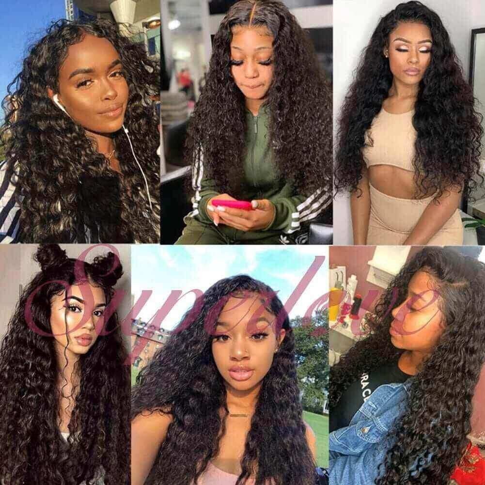 Water Wave Ear to Ear Lace Front Wig Pre Plucked 13x4 Lace Wigs Natural Hairline