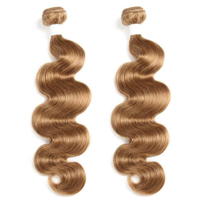 #27 Body Wave Human Hair Bundles Honey Blonde Colored Human Hair Weave Bundles Remy Hair 2Bundle Deals