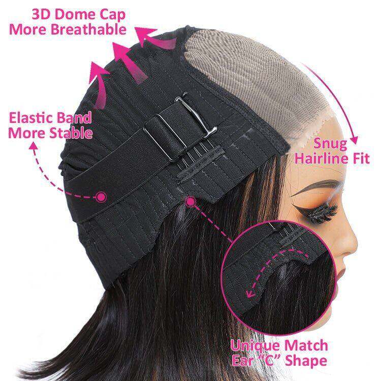 Glueless Max-cap Superlove Wear Go Pre-Cut 5X7 Straight Wig