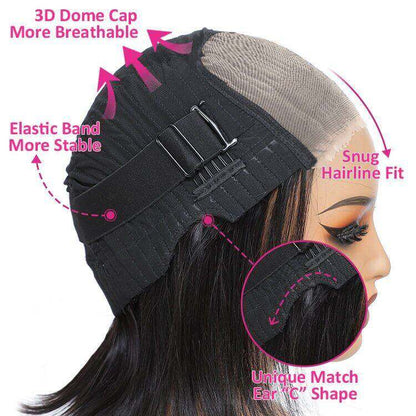 Glueless Max-cap Superlove Wear Go Pre-Cut 5X7 Straight Wig