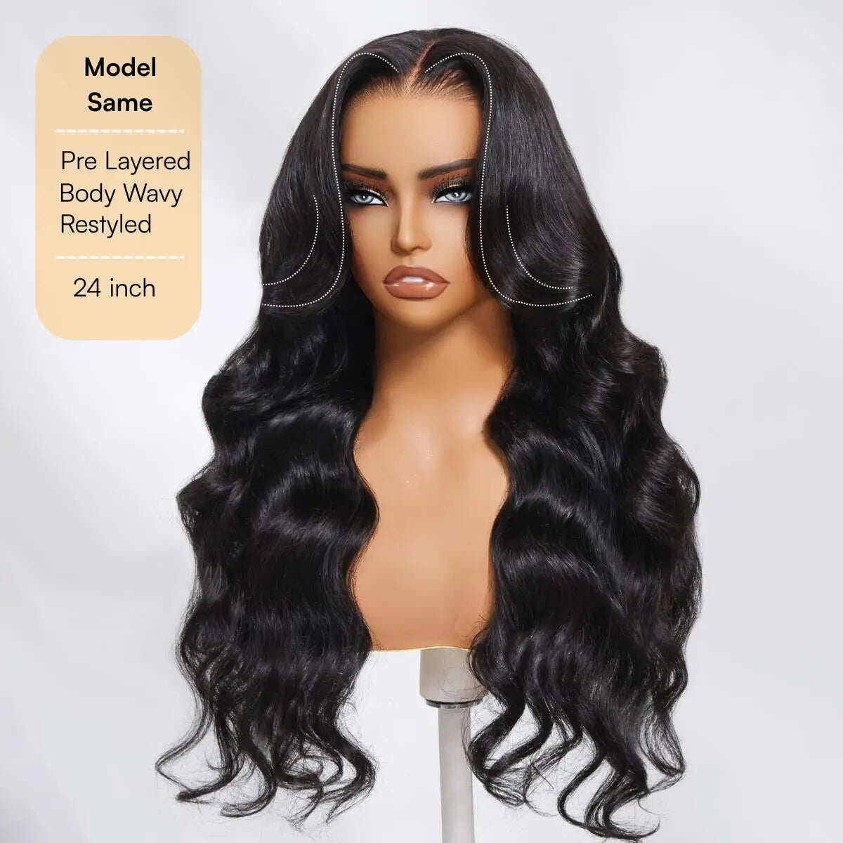 Body Wave 13x6 Lace Frontal Wig Human Hair Pre Plucked Pre Bleached 180% Density Beginner Friendly