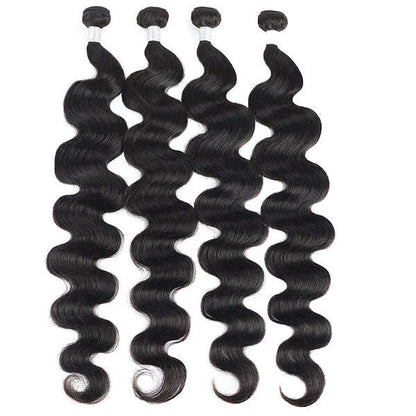 (B1) Peruvain Body Wave 4 Bundles Deal 100% Human Hair for Black Women Hair Extensions 8-40 inches