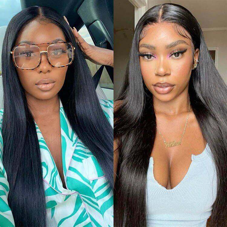 4x4 Lace Closure Wig for Black Women Straight Pre Plucked with Baby Hair