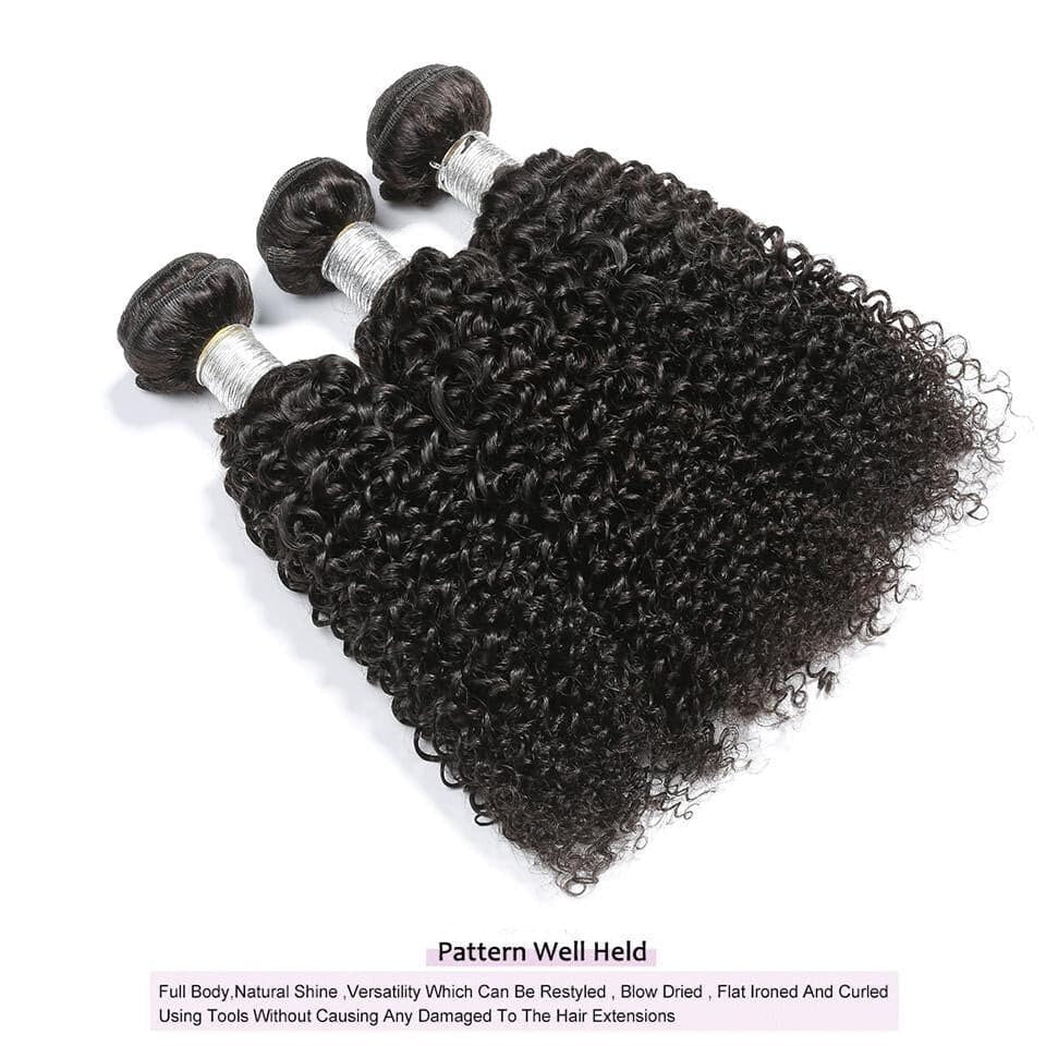 Kinky Curly 4 Bundles Virgin Human Hair Extensions 8-40 inches