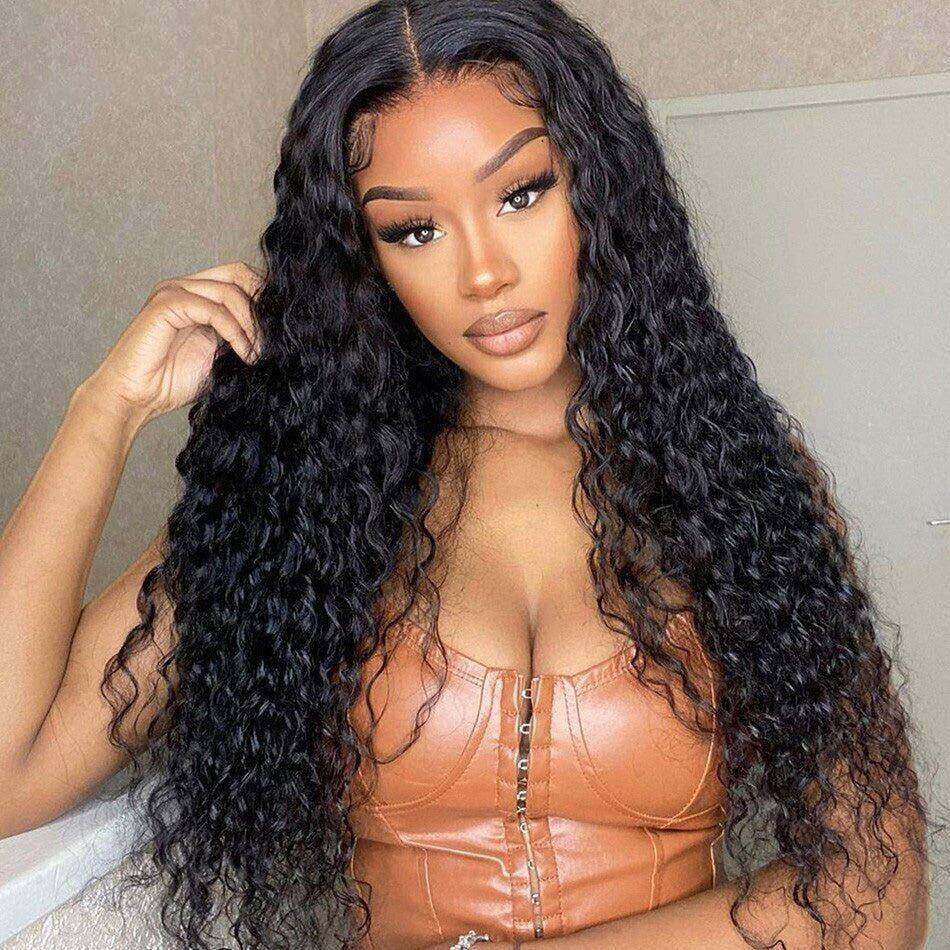 Ear to Ear Lace Frontal Wig Water Wave Hair Wet And Wavy Lace Front Wigs