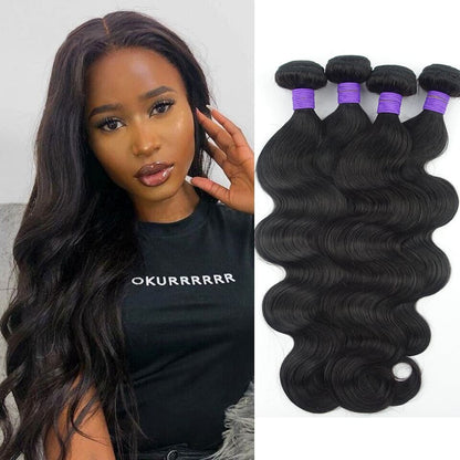 4 Bundles Body Wave Virgin Human Hair Extension 8-40 inches
