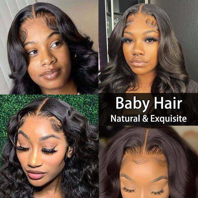 4x4 Lace Closure Body Wave Wigs Preplucked With Baby Hair