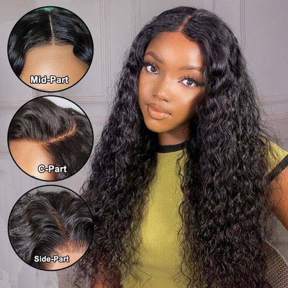 13x4 HD Transparent Lace Frontal Water Wave Wigs with Baby Hair