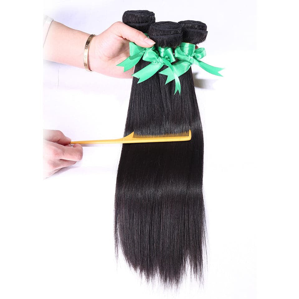 3 Bundles Straight Virgin Human Hair Extension 8-40 inches