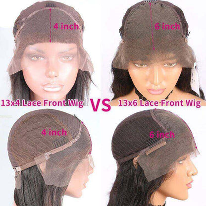13x6 Lace Front Straight Transparent Wigs Human Hair Pre Plucked with Baby Hair