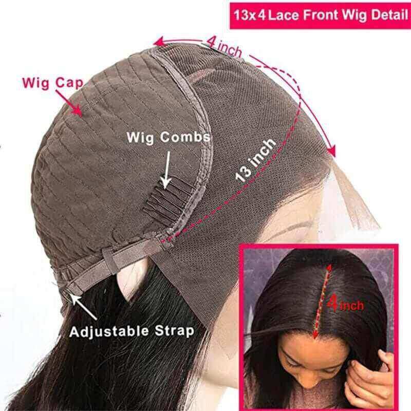 Glueless 13x4 Transparent Water Wave Frontal Wig with Baby Hair