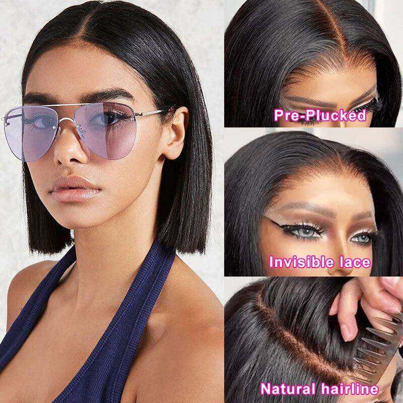 Lightning Deal 4x4 Lace Closure Bob Straight Wig