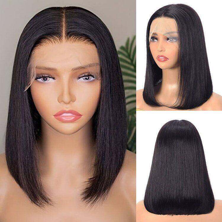 ReadytoGo 13x4 Lace Closure Glueless Bob Straight human Wigs