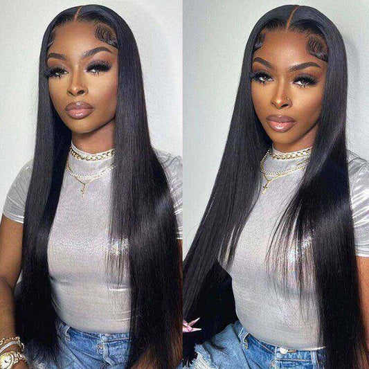 5x5 Lace Closure Straight Wigs For Black Women