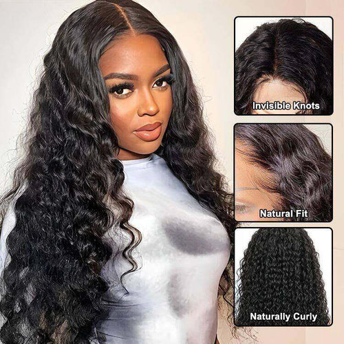 ReadytoGo Glueless 4x4 Lace Closure Deep Wave Wig