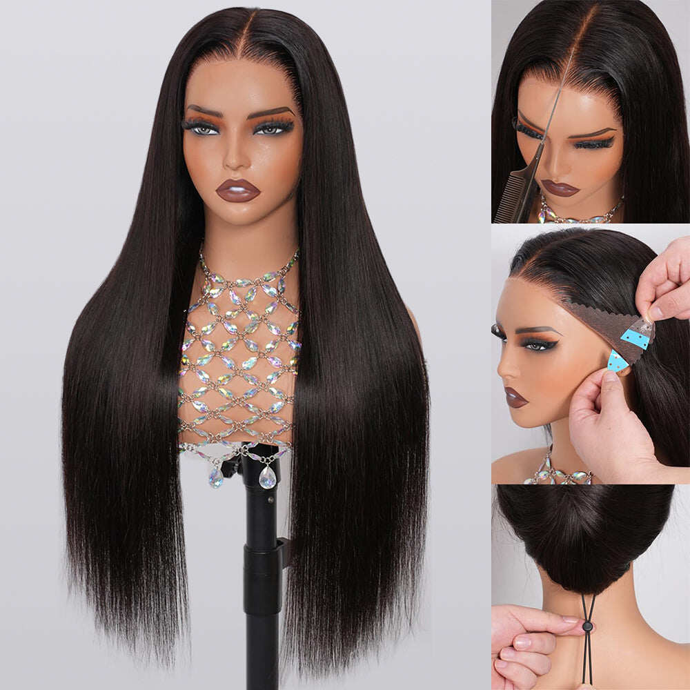 13×6 Straight Glueless Full Frontal Hd Lace Wig Pre-everything Human Hair Wig