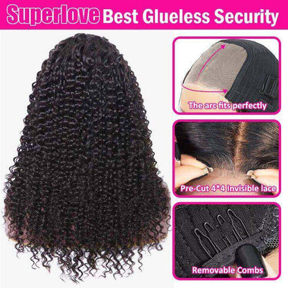 Glueless Max-cap Superlove Wear Go Pre-Cut 20 inch Curly Wig