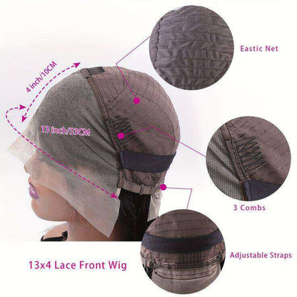 ReadytoGo 13x4 Lace Closure Glueless Bob Straight human Wigs