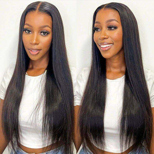 4x4 Lace Closure Wig for Black Women Straight Pre Plucked with Baby Hair