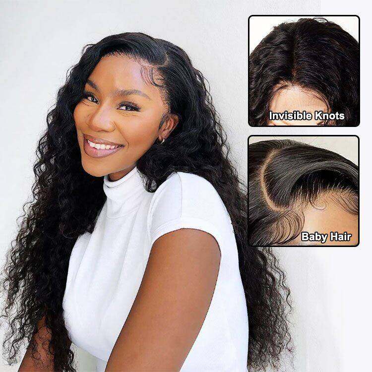 Ear to Ear Lace Frontal Wig Water Wave Hair Wet And Wavy Lace Front Wigs