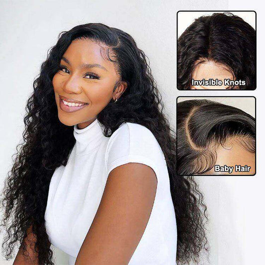 Ear to Ear Lace Frontal Wig Water Wave Hair Wet And Wavy Lace Front Wigs