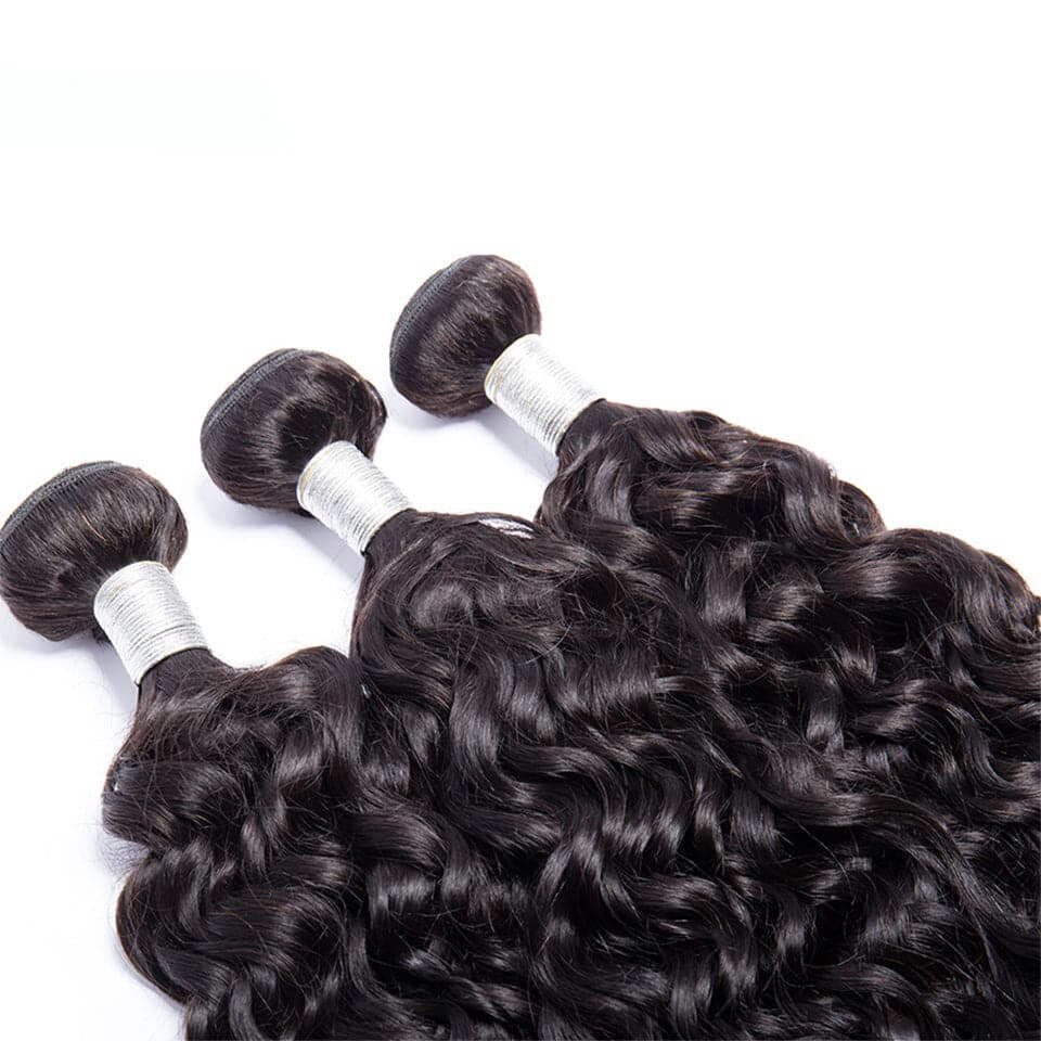 Water Wave Virgin Hair 3 Bundles Human Hair Extension 8-40 inches