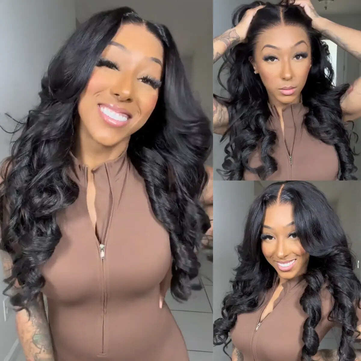 Body Wave 13x6 Lace Frontal Wig Human Hair Pre Plucked Pre Bleached 180% Density Beginner Friendly