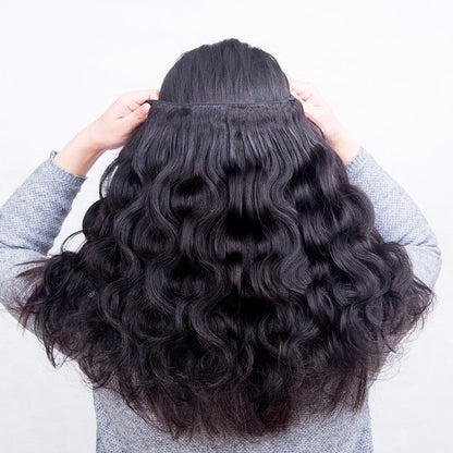 (B1) Body Wave 4 Bundles With 4X4 Transparent Lace Closure