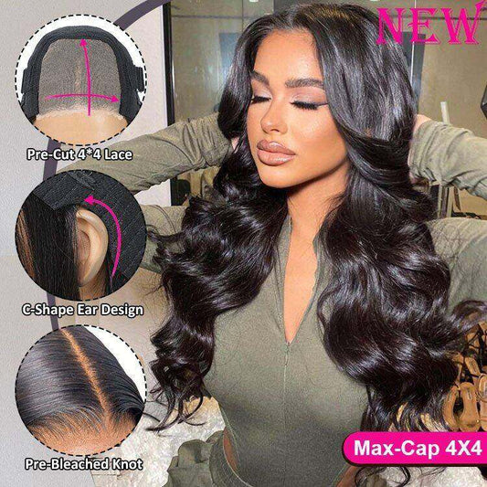 Glueless Max-cap Superlove Wear Go Pre-Cut 20 inch Body Wave Human Hair Wig