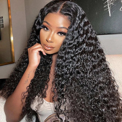 13x6 Full HD Lace Wigs Deep Wave Human Hair Parting Max Wigs Pre Plucked Natural Hairline