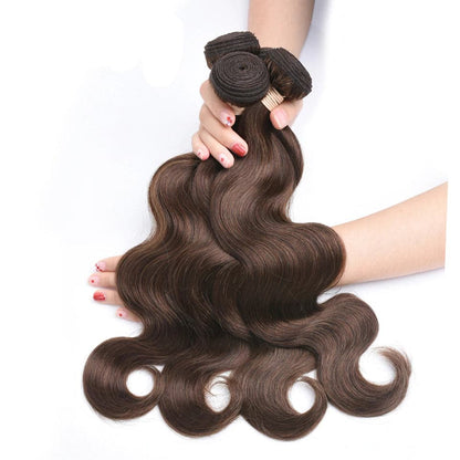 Chocolate Color Brown body wave 4 Bundles 100% Virgin Human Hair Extension