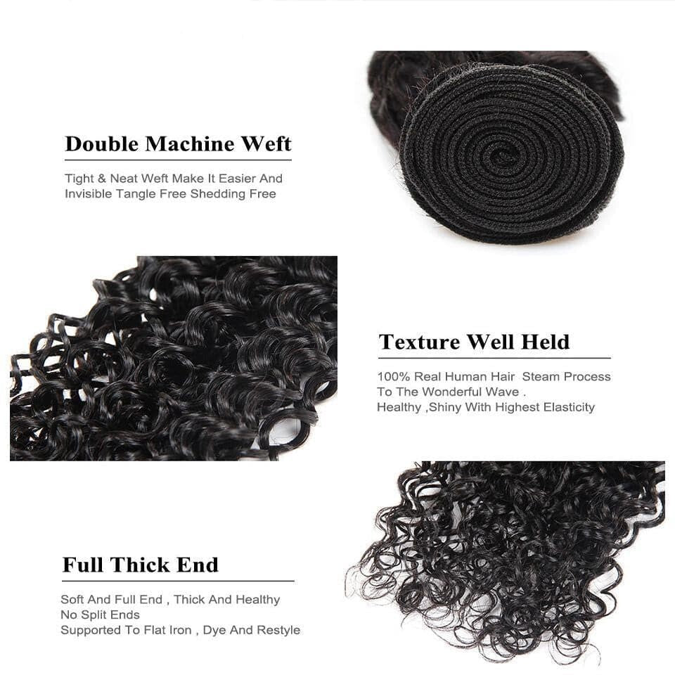 Kinky Curly 4 Bundles Virgin Human Hair Extensions 8-40 inches