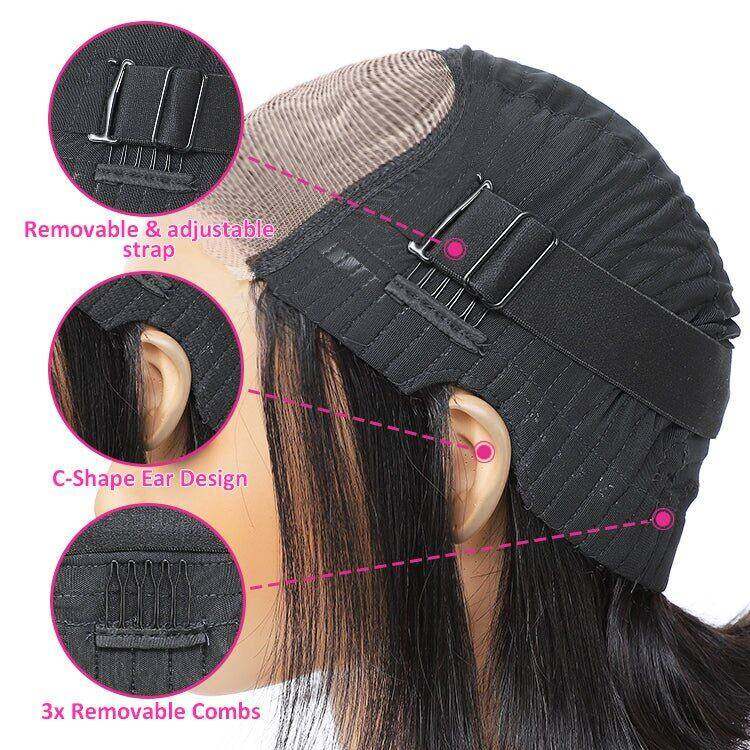 Glueless Max-cap Superlove Wear Go Pre-Cut 5X7 Straight Wig