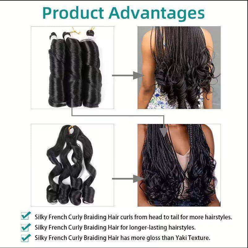 Superlove Women's Crochet Hair Extensions synthetic braiding hair, Easy to Install Crochet Braids for All Hair Types