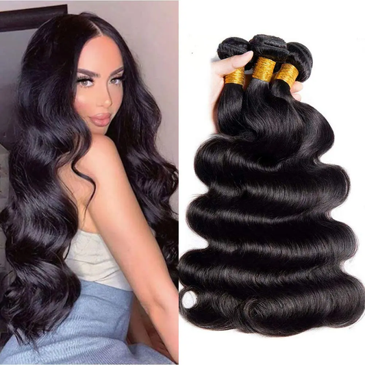 (B1) Body Wave 3 Bundles Virgin Hair Extensions For women 28 30 Inch