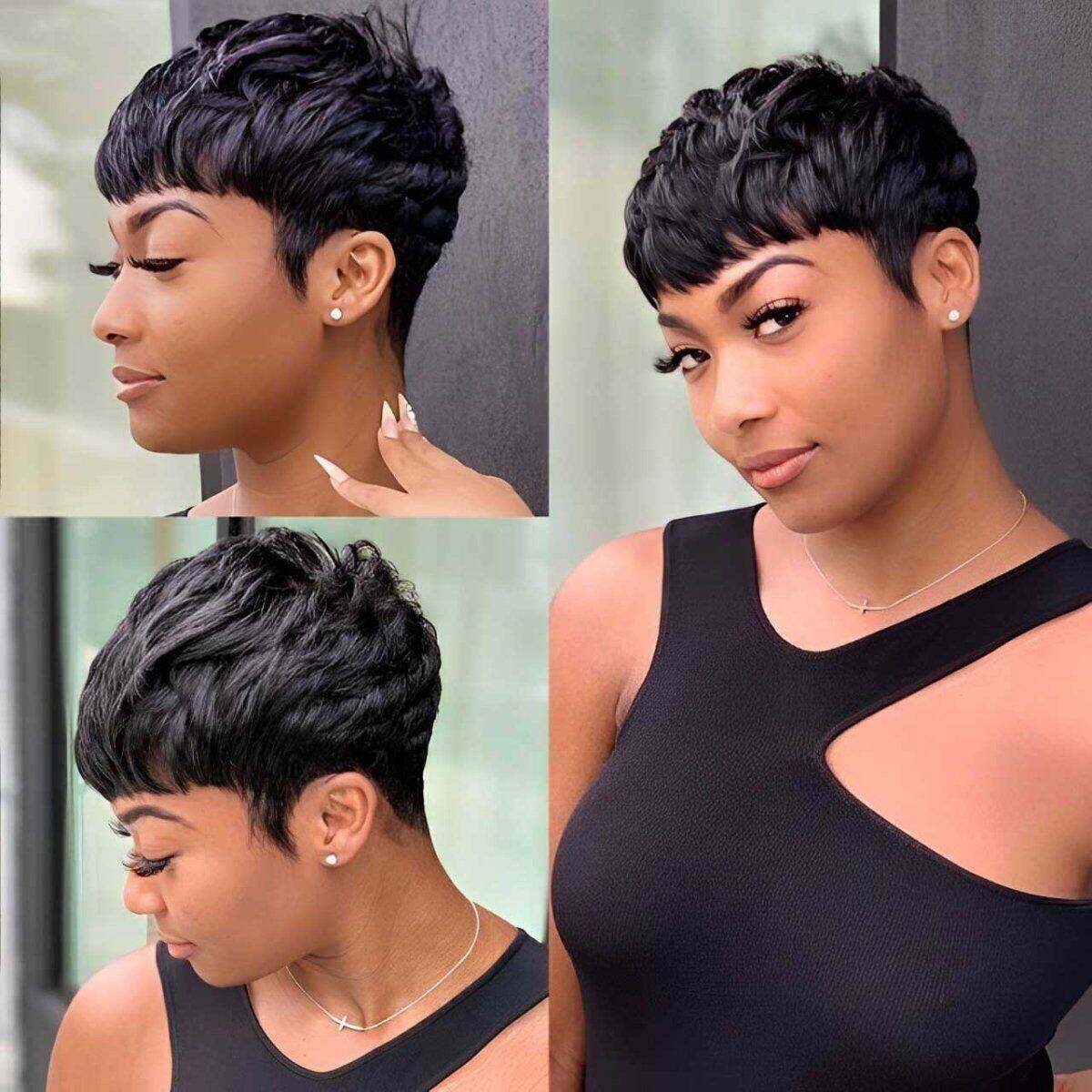 Superlove Glueless Pixie Cut Human Hair Wig Hot Boss Lady Short Wig