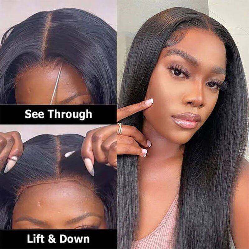 ReadytoGo Glueless 13x4 Full Frontal Lace Straight Wig