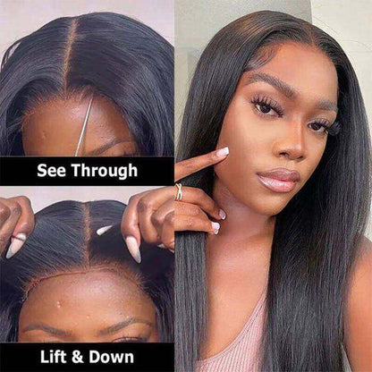 ReadytoGo Glueless 13x4 Full Frontal Lace Straight Wig