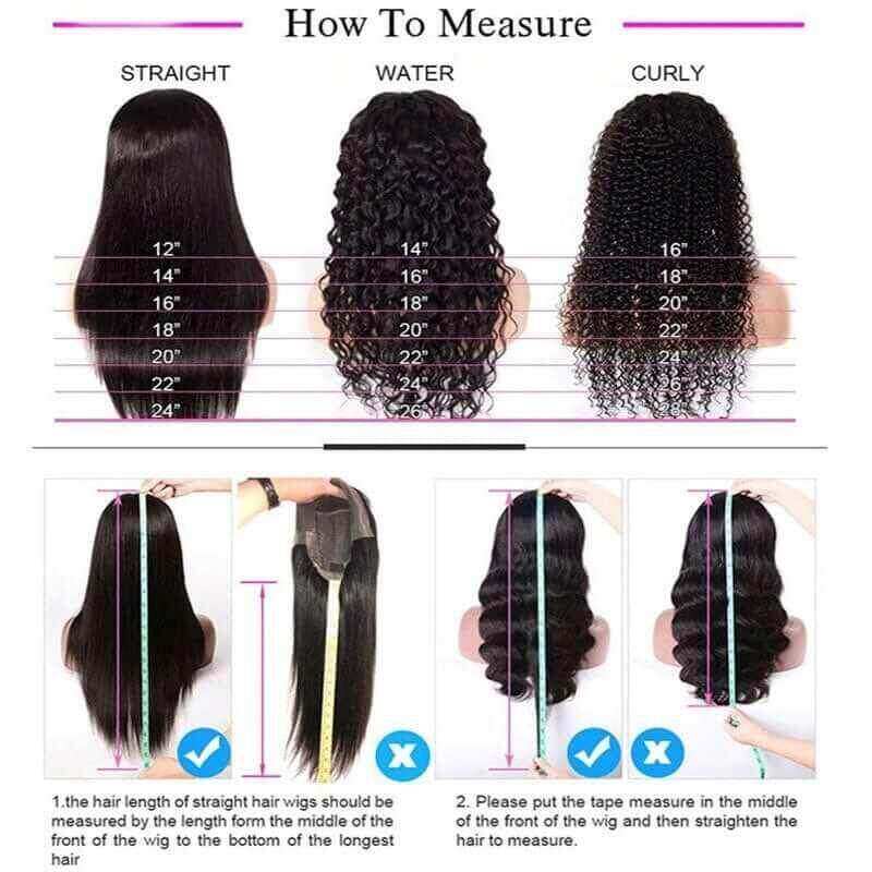 4x4 HD Transparent Lace Closure Wigs Water Wave Wig