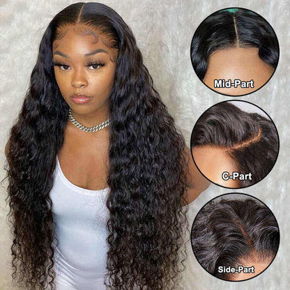 Ear to Ear Lace Frontal Wig Water Wave Hair Wet And Wavy Lace Front Wigs