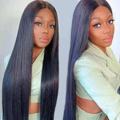 4x4 Lace Closure Wig Glueless Straight with Baby Hair For Women