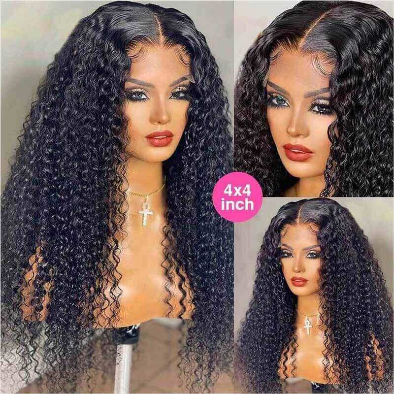 4x4 Lace Closure Wig Curly Wig For Black Women