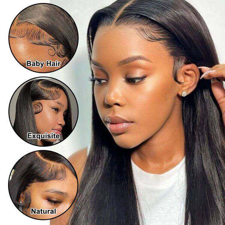 Superlove Lightning Deal 13x6 Straight Human Hair HD Transparent Lace Front Wig