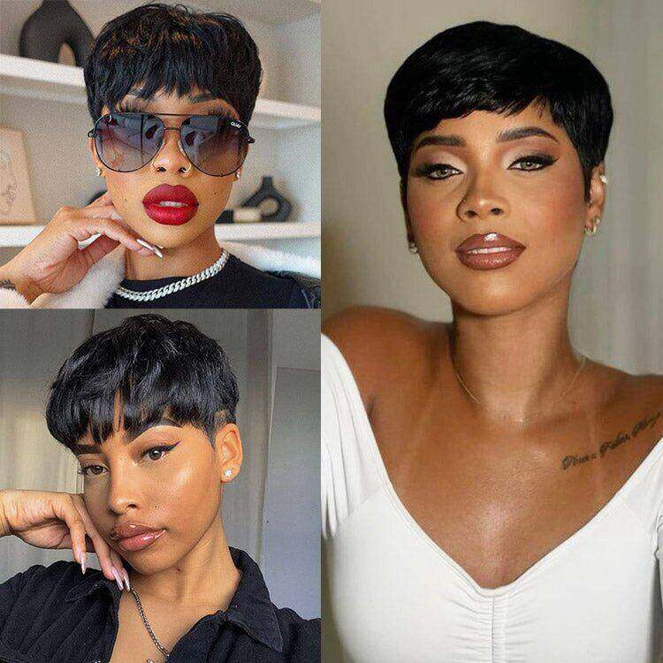 Superlove Glueless Pixie Cut Human Hair Wig Hot Boss Lady Short Wig