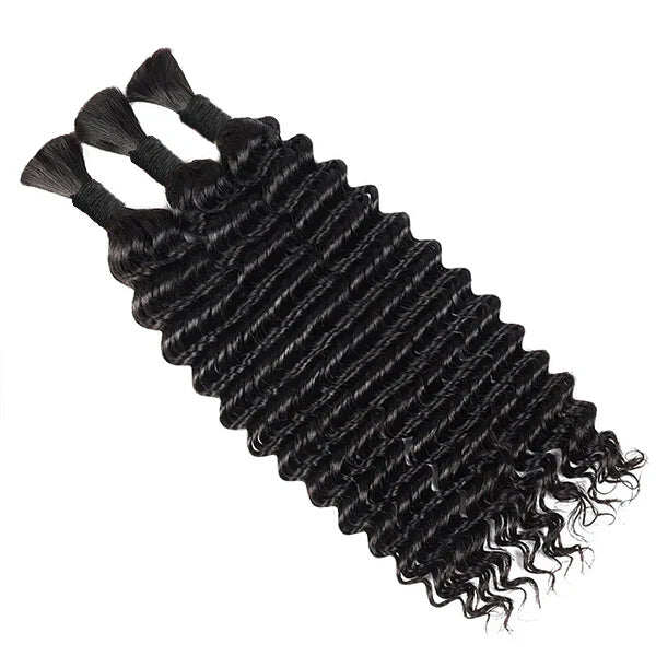 Bulk For Braiding Hair Deep Wave No Weft Virgin Human Hair for Braiding Hair