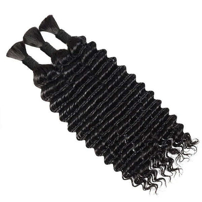Bulk For Braiding Hair Deep Wave No Weft Virgin Human Hair for Braiding Hair