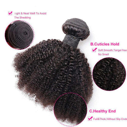 Hair Afro Curly 2 Bundles Virgin Human Hair Bundle Deal Hair Extensions